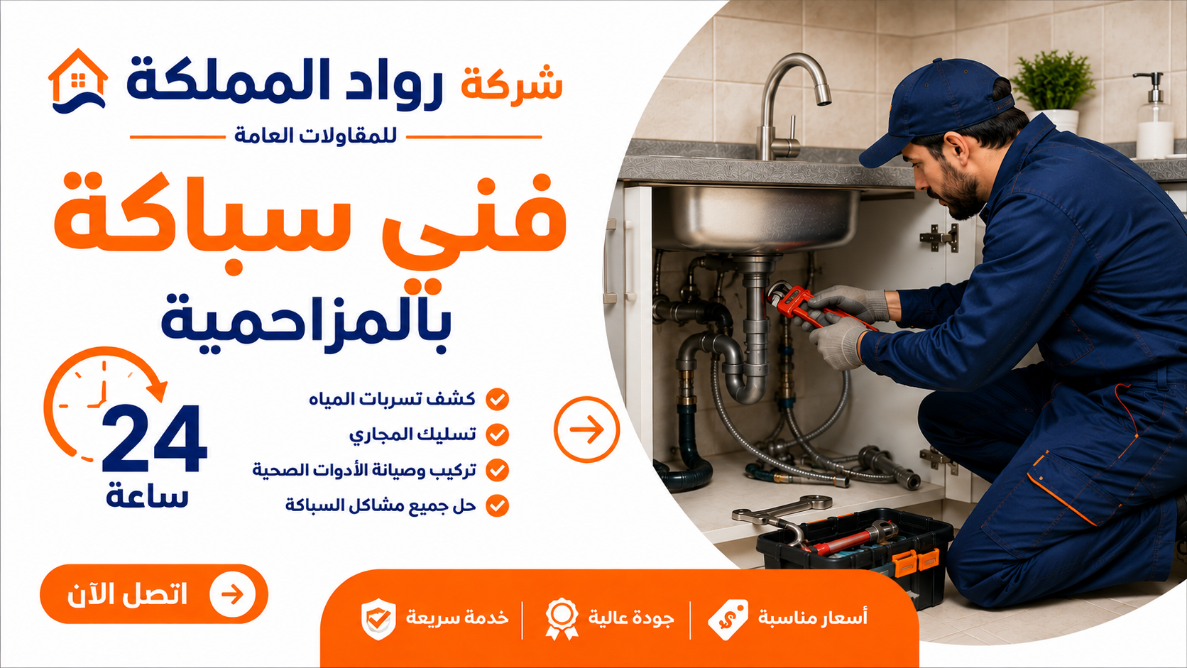 فني سباكة بالمزاحمية 24 ساعه